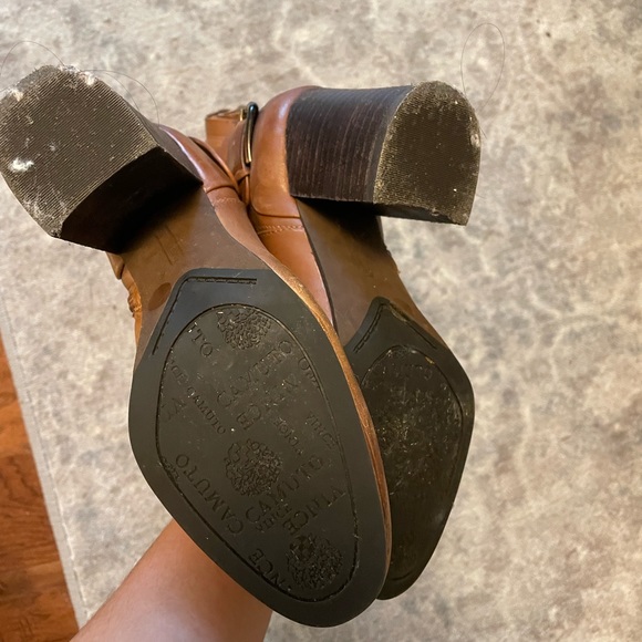 Vince Camuto Leather Knee High Boots Brown - Picture 4 of 6